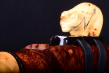 Yellow Cedar Burl Native American Flute, Minor, Mid G-4, #H27D (12)
